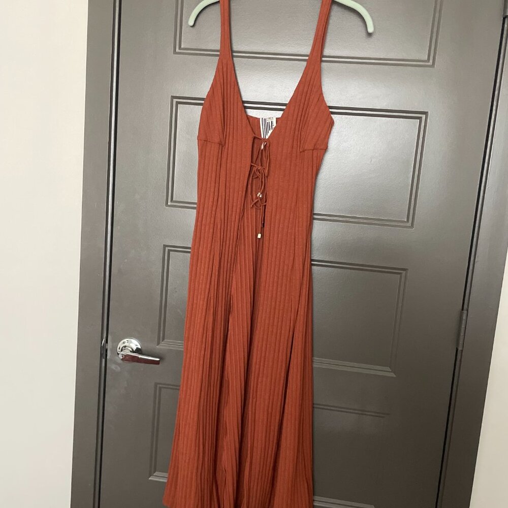 Free People Tie-Front Maxi Sweater Vest - size Small